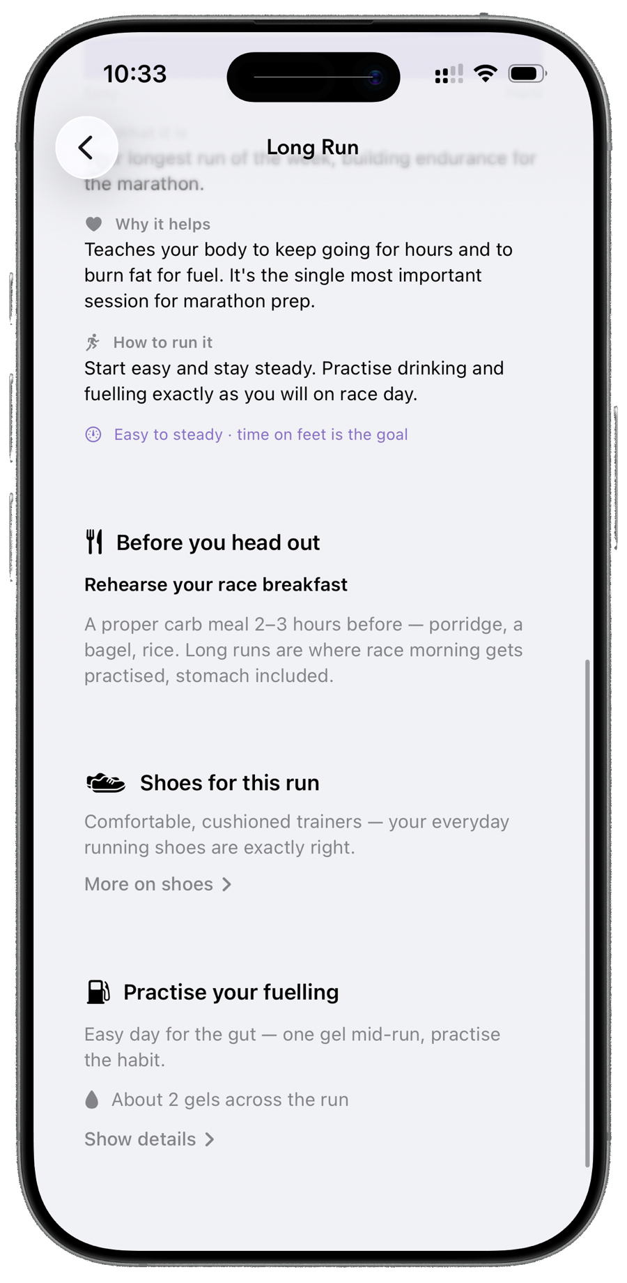 Taper app: gait analysis results with cadence and symmetry